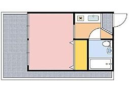 池之端櫻ビル ワンルームの間取図画像