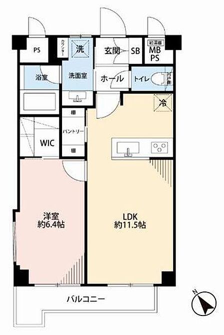 1LDK 間取り