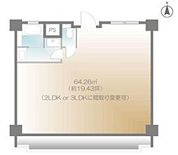 ストーク横浜二番館 ワンルームの間取図画像