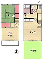 千代田コーポ 2 ｜ 埼玉県三郷市彦糸１丁目65-3（賃貸テラスハウス2LDK・--・53.00㎡） その2