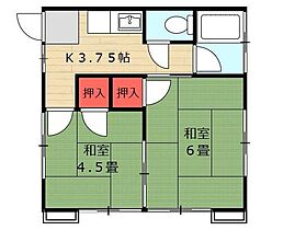 グリーンハイム 201 ｜ 埼玉県吉川市大字保507-8（賃貸アパート2K・2階・36.30㎡） その2