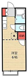 サライムβ 1Kの間取図画像