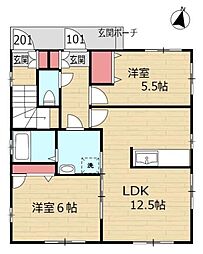 KEIソレーユ 2LDKの間取図画像