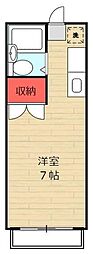 エステートピア戸張3 ワンルームの間取図画像