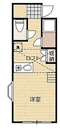 ビレッジwest1 ワンルームの間取図画像