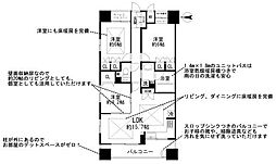 アバンエスパス四条 3LDKの間取図画像