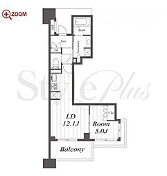 プラウドタワー名古屋久屋大通公園 3階1LDKの間取り