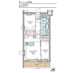 LUMINOUSつつじヶ丘 2LDKの間取図画像