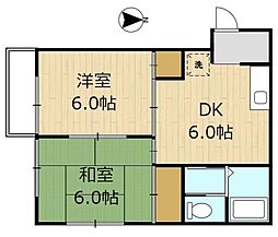 エクセル・ピア 2DKの間取図画像