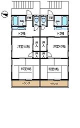 グランテラス春日部 2Kの間取図画像