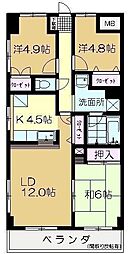 嘉倉ビル 3LDKの間取図画像