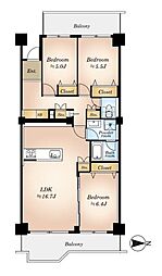 間取図画像 3LDK