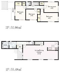 物件画像 C号棟6帖納戸LDK21.5帖対面キッチン