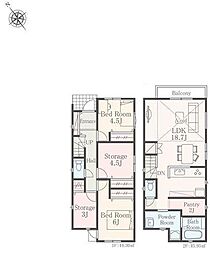 物件画像 A号棟川崎市新築戸建 リビング階段 対面キッチン