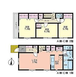 物件画像 A号棟座間市新築戸建 全室南向き 都市ガス