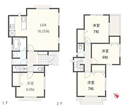 戸塚区中古戸建 カースペース2台 各居室6帖以上