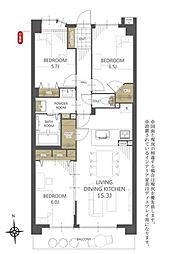 物件画像 ライオンズ大和セントマークス南向き ペット可