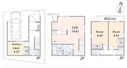 川崎区新築戸建 ビルトイン車庫 駅歩3分 平坦