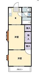 サンハイツ 2Kの間取図画像