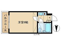 ジュネパレス北越谷第2 1Kの間取図画像