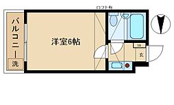 ジュネパレス北越谷第2 1Kの間取図画像