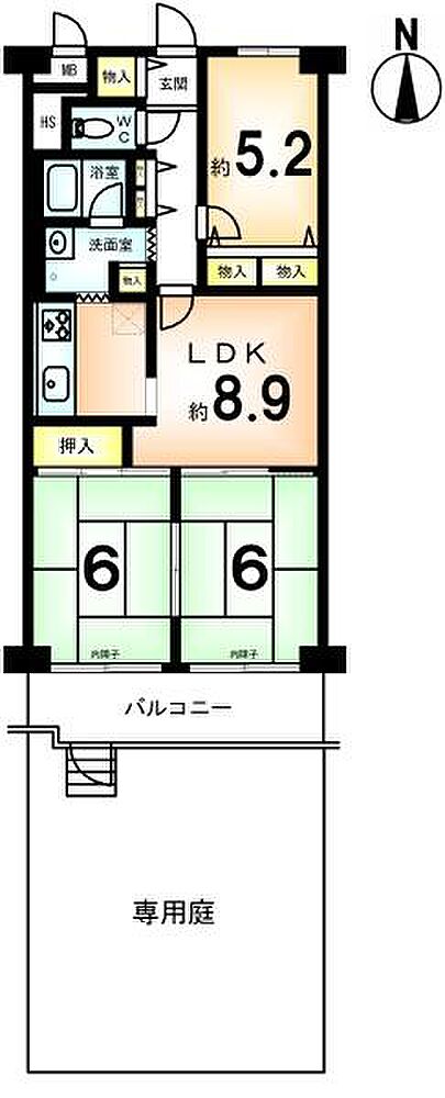 3LDK 間取り