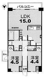 間取図画像 2LDK