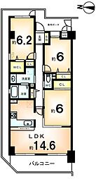 ラウンドガーデン嵐山 3LDKの間取図画像