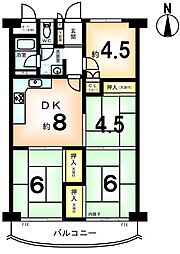 壬生川団地 4DKの間取図画像
