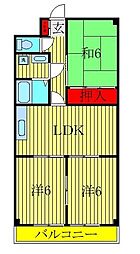 本橋ビル 3LDKの間取図画像