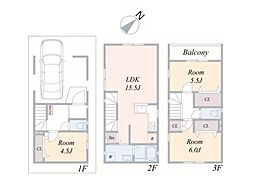 物件画像 川崎市川崎区台町　新築一戸建て