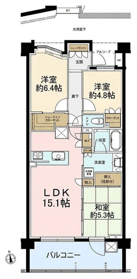 会話の弾む対面式キッチン