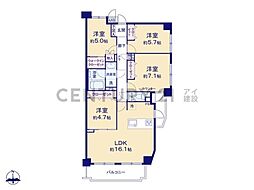 藤和シティホームズ登戸 4LDKの間取図画像