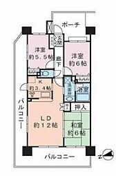 D-スクエアさがみ野 3LDKの間取図画像