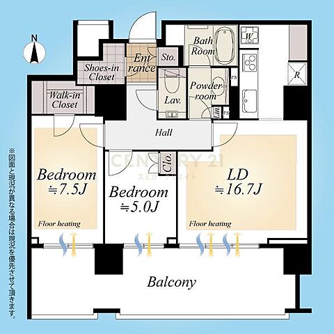 間取り 広尾ガーデンフォレスト H棟 7階/-