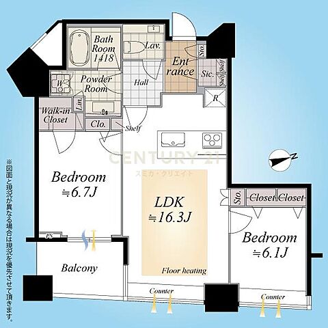 間取り パークコート赤坂ザタワー 11階/-