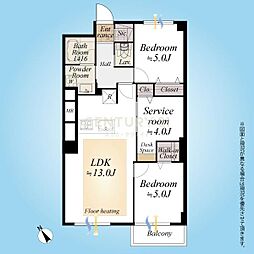 南平台マンション 2SLDKの間取り