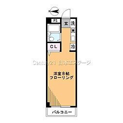 OZプラザ2 ワンルームの間取図画像