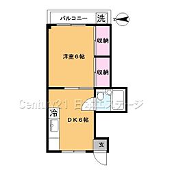 アーバンマリオット 1DKの間取図画像