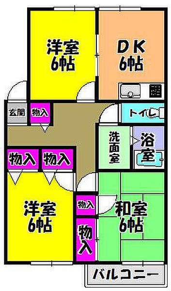 ハイツアオキ ｜大阪府富田林市加太２丁目(賃貸アパート3DK・2階・56.19㎡)の写真 その2