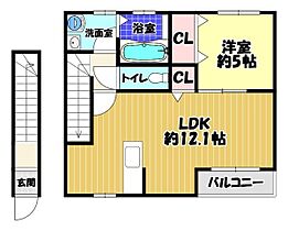 エスポワール  ｜ 大阪府羽曳野市古市１丁目5-15（賃貸アパート1LDK・2階・45.79㎡） その2