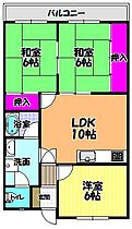 パークサイド青葉  ｜ 大阪府河内長野市北青葉台（賃貸マンション3LDK・2階・62.00㎡） その2