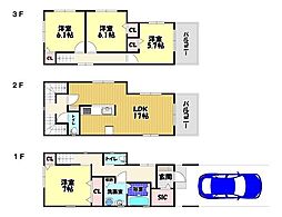 富田林市若松町西2丁目　新築一戸建　2号棟