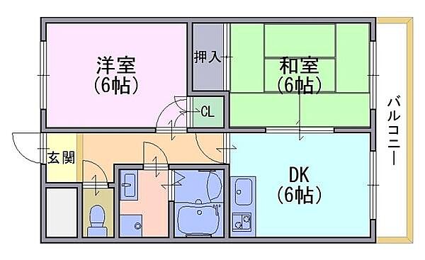 ベルメゾンYS 102｜京都府京都市南区久世中久世町２丁目(賃貸マンション2DK・1階・43.20㎡)の写真 その2