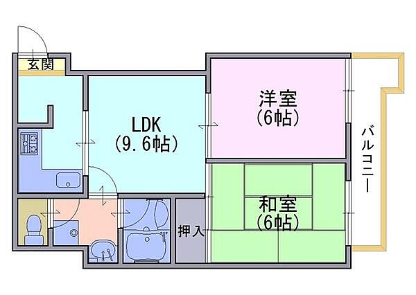 コスモハイツONO 301｜京都府京都市南区久世中久世町１丁目(賃貸マンション2DK・3階・41.75㎡)の写真 その2