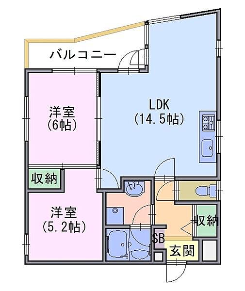 フォルム長岡天神 103｜京都府長岡京市天神１丁目(賃貸マンション2LDK・1階・54.72㎡)の写真 その2