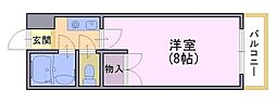 メゾンセレクト 1Kの間取図画像