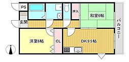 アヴェルデ十ケ坪 2DKの間取図画像
