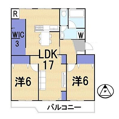 間取り 膳所ハイツ6号棟 3階/-