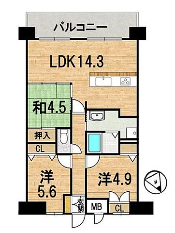 間取り ルネスピース栗東ステーションスクエア 7階/-